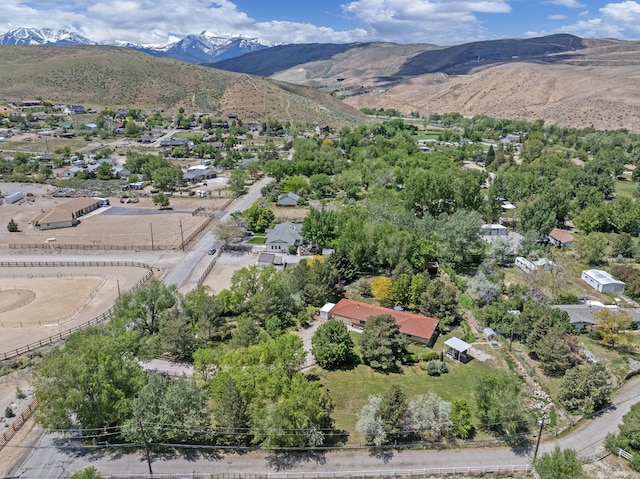 295 Andrew Ln, Reno, NV 89521 - aerial view of property and surrounding area featuring a mountain backdrop