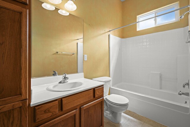 1196 Turnberry Dr, Sparks, NV 89436 - full bath featuring toilet, vanity,  shower combination, and tile patterned flooring