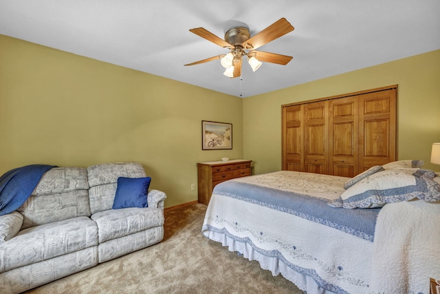 3150 Kings Canyon Rd, Carson City, NV 89703 - carpeted bedroom with a closet and a ceiling fan