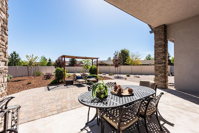 1023 Sun Crest Ct, Gardnerville, NV 89460 - view of patio / terrace with outdoor dining area and a fenced backyard