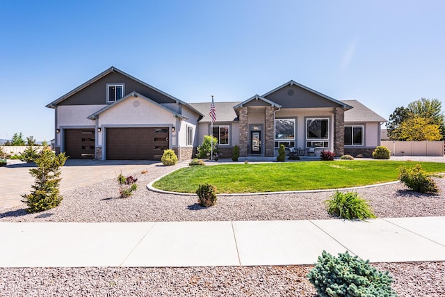 1023 Sun Crest Ct, Gardnerville, NV 89460 - single story home featuring driveway, an attached garage, and stone siding