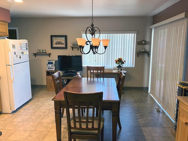 3260 Lucerne Way, Sparks, NV 89431 - dining room featuring a chandelier, baseboards, and recessed lighting