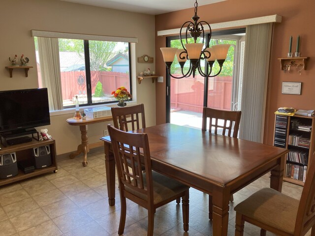 3260 Lucerne Way, Sparks, NV 89431 - dining space with a chandelier and baseboards