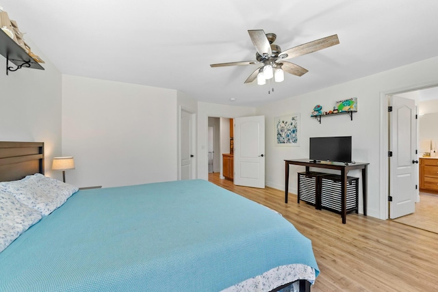 1390 Tule Peak Cir, Carson City, NV 89701 - bedroom featuring light wood finished floors and a ceiling fan