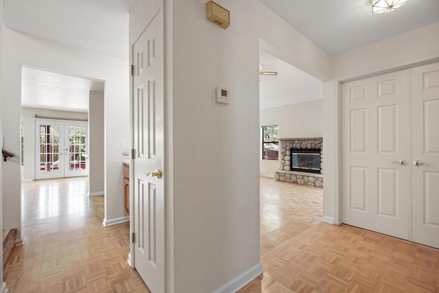 1043 Shenandoah Dr, Carson City, NV 89702 - corridor with baseboards and french doors