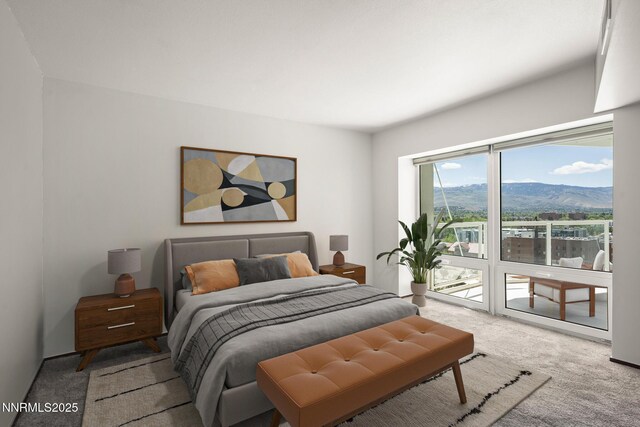 255 N Sierra St Unit 1419, Reno, NV 89501 - carpeted bedroom featuring a mountain view and access to outside
