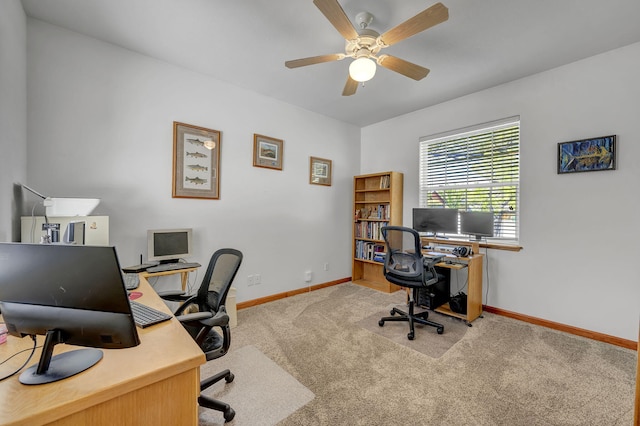 1634 Buzzys Ranch Rd, Carson City, NV 89701 - carpeted office featuring ceiling fan and baseboards
