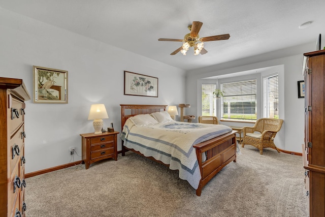 1634 Buzzys Ranch Rd, Carson City, NV 89701 - bedroom featuring light colored carpet, baseboards, and ceiling fan