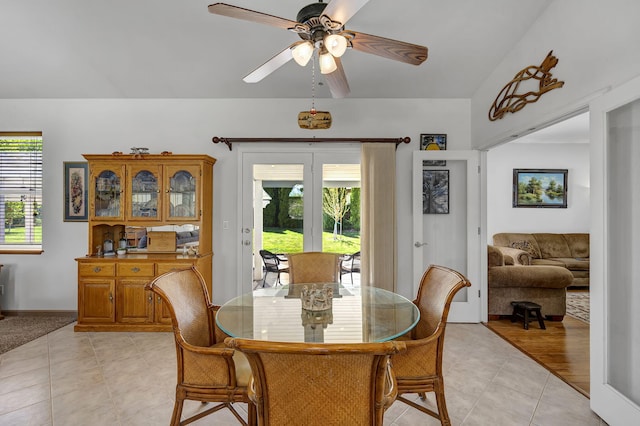 1634 Buzzys Ranch Rd, Carson City, NV 89701 - dining room with healthy amount of natural light, light tile patterned floors, ceiling fan, and baseboards