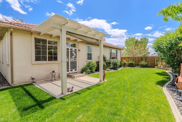 2413 San Remo Dr, Sparks, NV 89434 - back of house with stucco siding, a pergola, and a tile roof