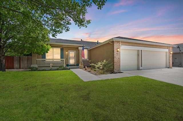 5470 Weatherby Ct, Reno, NV 89523 - single story home featuring driveway, covered porch, a garage, and stucco siding