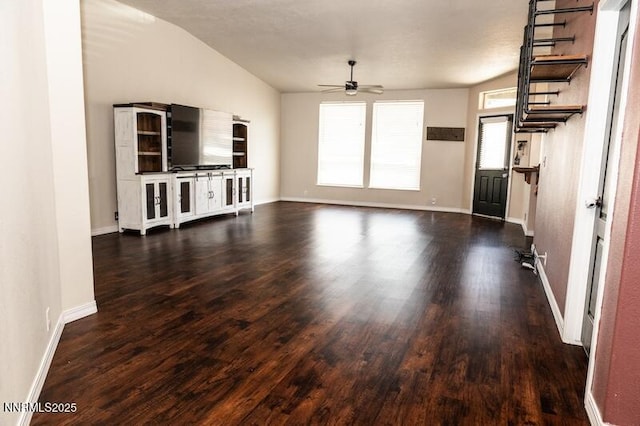 9485 Zaring Ave, Winnemucca, NV 89445 - unfurnished living room with ceiling fan and wood finished floors