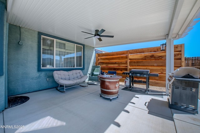 1501 Riverpark Pkwy, Dayton, NV 89403 - view of patio / terrace featuring ceiling fan and area for grilling