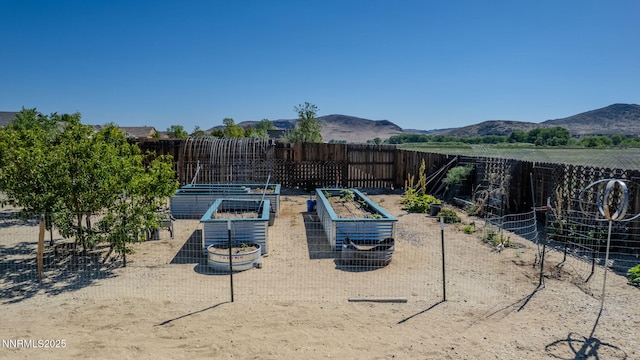 1501 Riverpark Pkwy, Dayton, NV 89403 - view of yard featuring a garden and a mountain view
