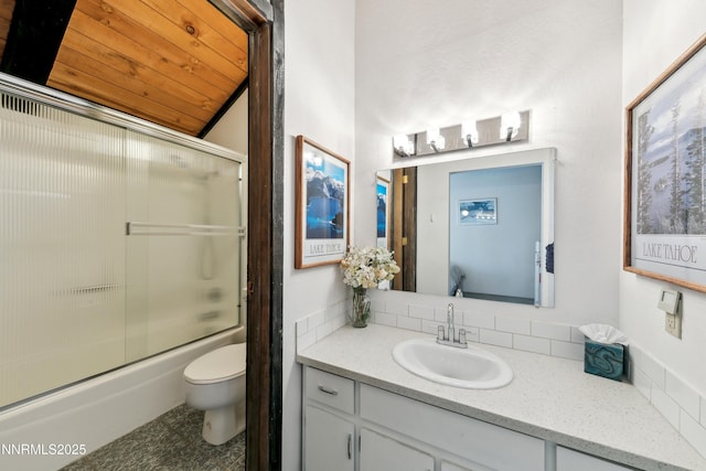 275 Tramway Dr Unit C, Stateline, NV 89449 - full bathroom with toilet, vanity, and shower / bath combination with glass door