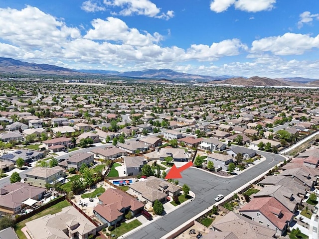 10555 Hampton Creek Dr, Reno, NV 89521 - aerial perspective of suburban area featuring mountains