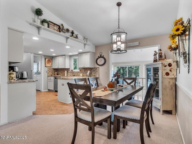1992 Hackamore Ln, Gardnerville, NV 89410 - dining room featuring light colored carpet and recessed lighting