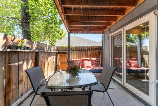 2249 Kietzke Ln Apt C, Reno, NV 89502 - view of patio featuring fence and outdoor dining space