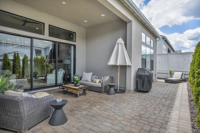 107 Bridlemoor Ct, Reno, NV 89511 - view of patio featuring area for grilling and an outdoor living space