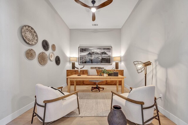 107 Bridlemoor Ct, Reno, NV 89511 - home office with a ceiling fan and baseboards