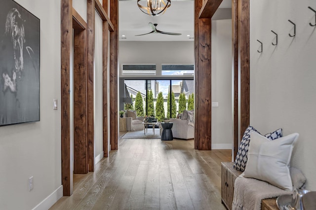 107 Bridlemoor Ct, Reno, NV 89511 - hall with wood finished floors and baseboards
