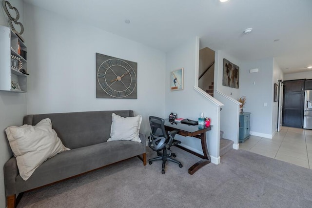 1855 Dark Horse Rd Unit B, Reno, NV 89521 - office with light colored carpet, recessed lighting, baseboards, and light tile patterned flooring