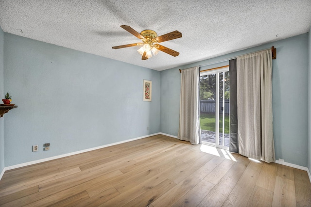 3760 Brant St, Reno, NV 89508 - unfurnished room featuring wood-type flooring, baseboards, a ceiling fan, and a textured ceiling