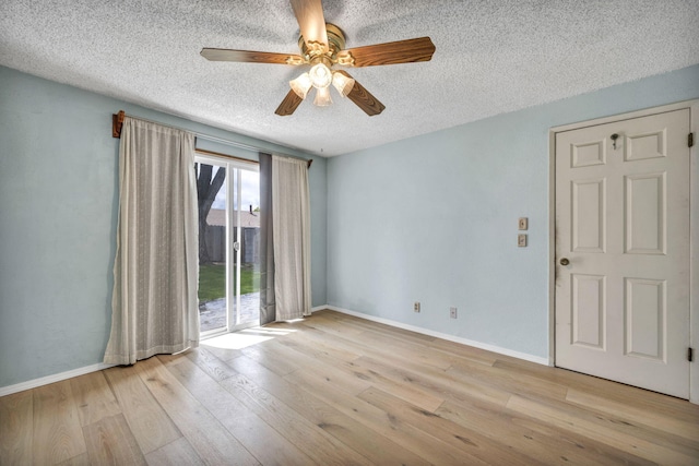 3760 Brant St, Reno, NV 89508 - empty room featuring a textured ceiling, wood finished floors, ceiling fan, and baseboards