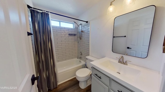 6042 Walnut Creek Rd, Reno, NV 89523 - bathroom with vanity, shower / tub combo with curtain, and wood finished floors