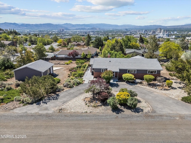 60 Redstone Dr, Reno, NV 89512 - aerial view of property and surrounding area with a mountain backdrop