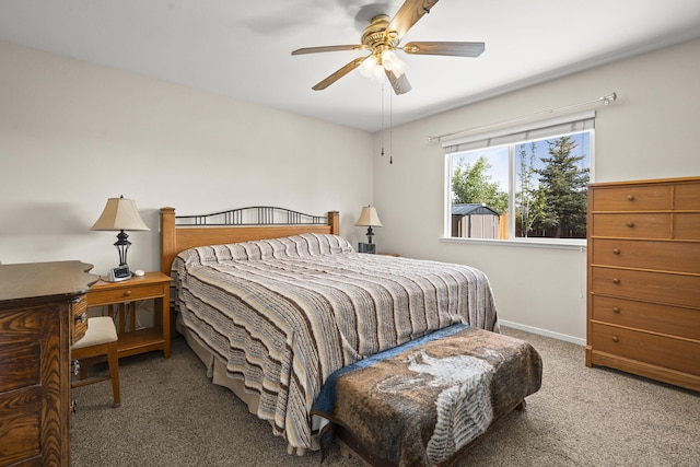 7921 Mariner Cove Dr, Reno, NV 89506 - bedroom featuring carpet floors, baseboards, and a ceiling fan