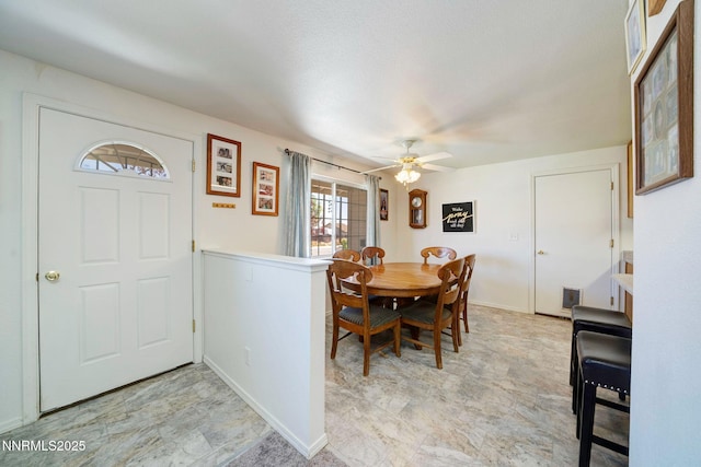 636 Aja Pl, Dayton, NV 89403 - dining room with a ceiling fan and baseboards
