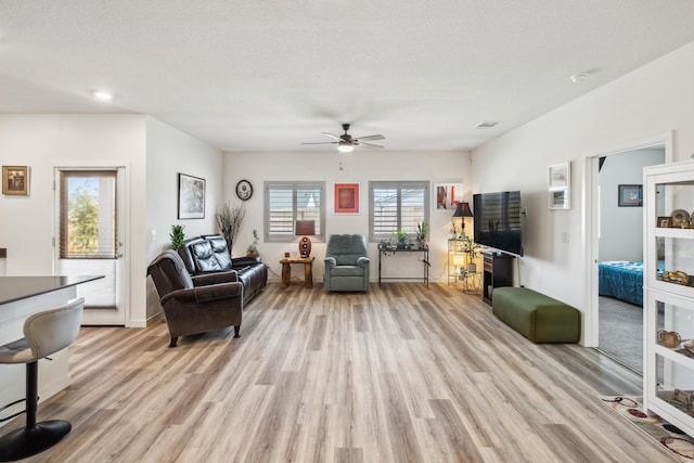 1733 Treeline Dr, Fernley, NV 89408 - living area featuring light wood-style flooring and a ceiling fan