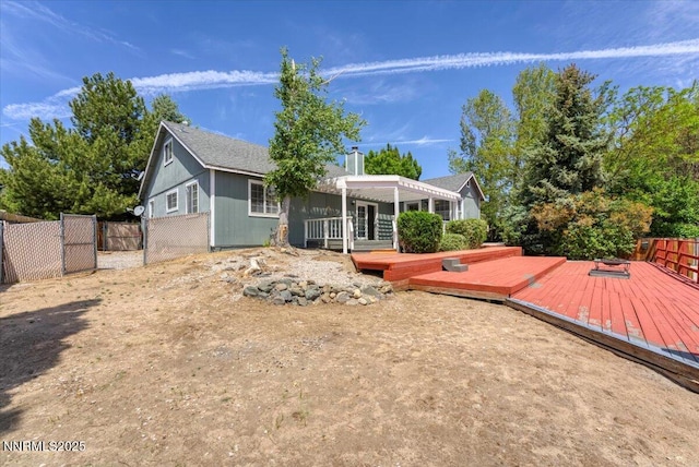 3277 Dartmouth Ct, Carson City, NV 89703 - rear view of house featuring a deck