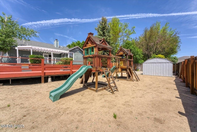 3277 Dartmouth Ct, Carson City, NV 89703 - community playground with a wooden deck