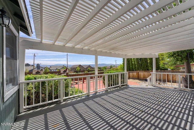 3277 Dartmouth Ct, Carson City, NV 89703 - deck featuring a pergola and a residential view