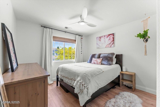 5540 Twin Creeks Dr, Reno, NV 89523 - bedroom featuring baseboards, light wood-style floors, and a ceiling fan