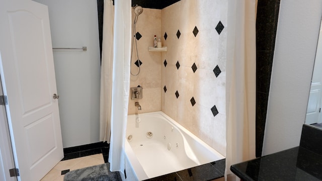 200 W 2nd St Apt 707, Reno, NV 89501 - bathroom featuring tile patterned floors and a combined bath / shower with jetted tub