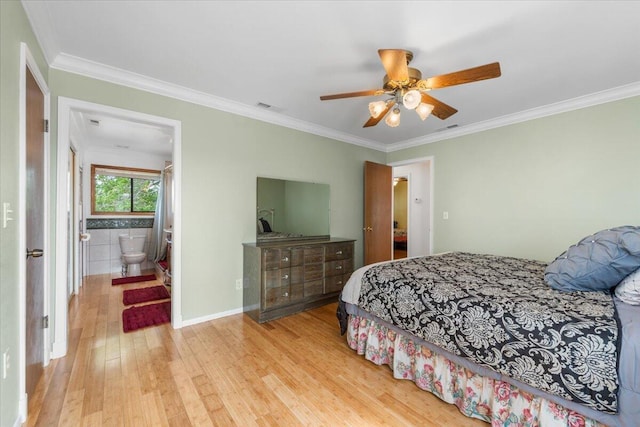 410 Pheasant Dr, Fallon, NV 89406 - bedroom featuring wood finished floors, crown molding, and ceiling fan
