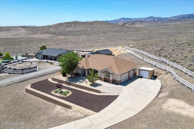 970 Roan Ct, Fernley, NV 89408 - view from above of property with a mountain backdrop