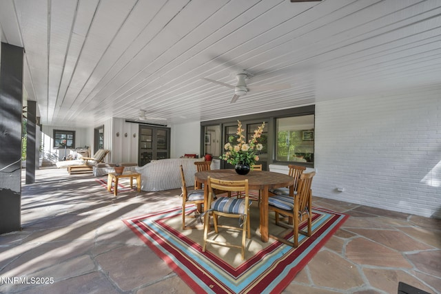 125 Greenridge Dr, Reno, NV 89509 - view of patio / terrace with ceiling fan and outdoor dining space