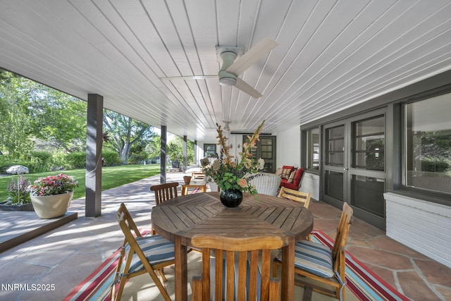 125 Greenridge Dr, Reno, NV 89509 - view of patio featuring a ceiling fan and outdoor dining space