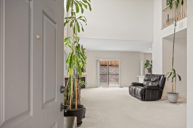 5625 Spandrell Cir, Sparks, NV 89436 - living area with carpet and a high ceiling