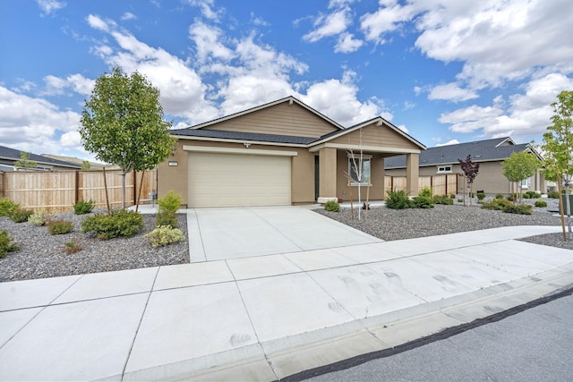 7480 Souverain Ln, Reno, NV 89506 - single story home featuring stucco siding, concrete driveway, a garage, and a shingled roof