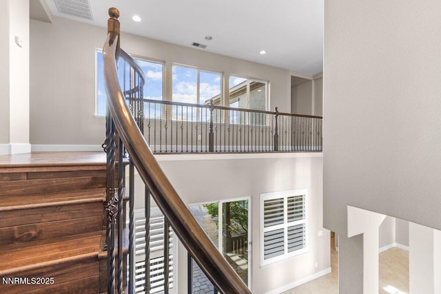 2675 Weymoor Ct, Reno, NV 89521 - stairs with baseboards and recessed lighting