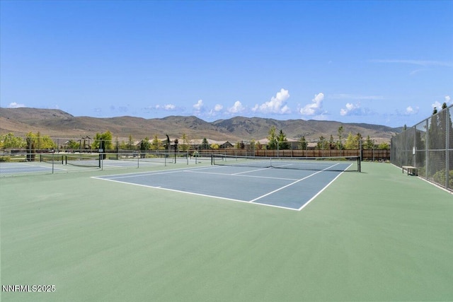 2675 Weymoor Ct, Reno, NV 89521 - view of tennis court featuring a mountain view