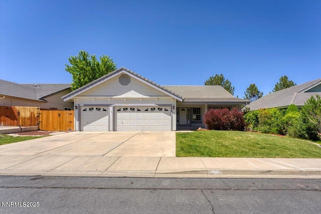 4515 Vista Mountain Dr, Sparks, NV 89436 - ranch-style house with a garage, concrete driveway, and a tile roof