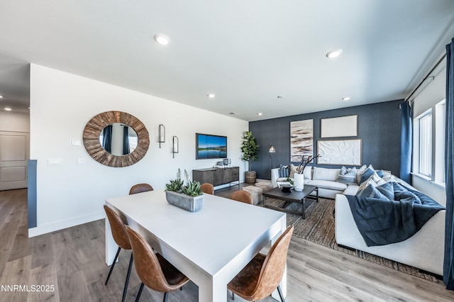 7609 Apex Pl # 113, Reno, NV 89506 - dining room with recessed lighting, light wood-style floors, and baseboards