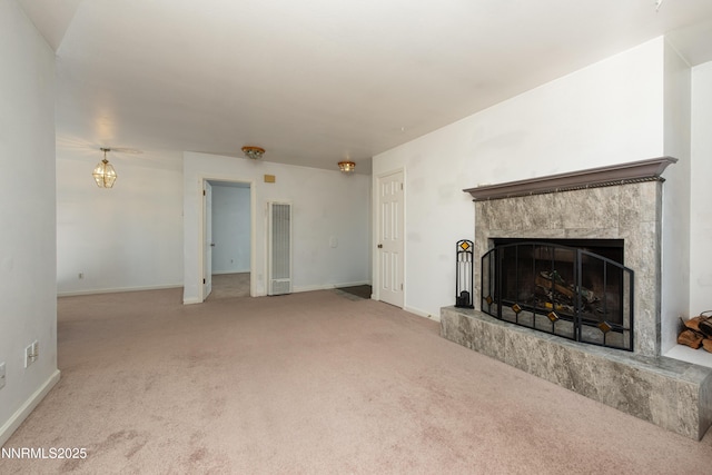 769 Tina Ct # H, Stateline, NV 89449 - living area with carpet, a high end fireplace, a heating unit, and baseboards