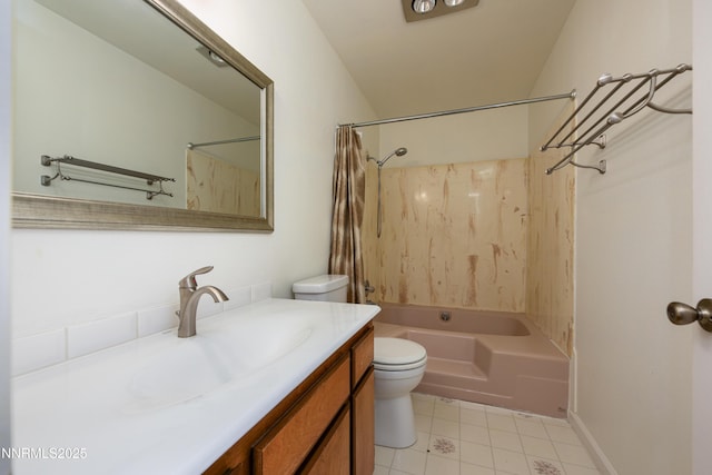 769 Tina Ct # H, Stateline, NV 89449 - bathroom with toilet, shower / bathtub combination with curtain, and vanity
